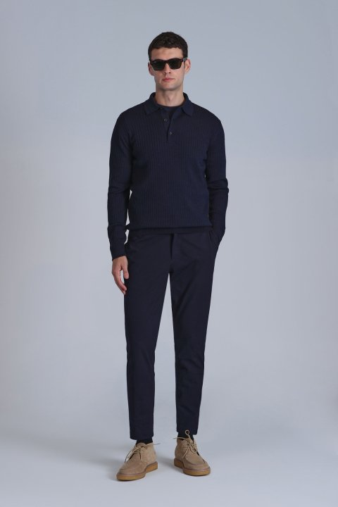 Luta Spor Erkek Chino Pantolon Slim Fit Lacivert - Lufian (1)