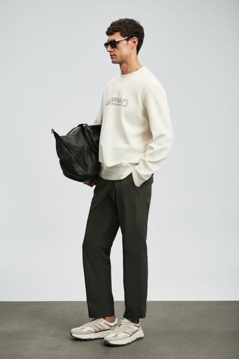 Luther Erkek Sweatshirt Ekru - Lufian (1)