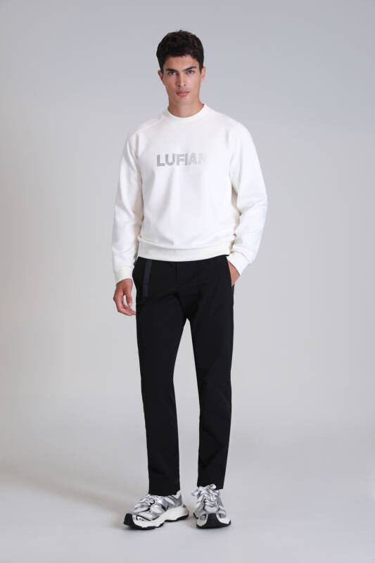 Luther Erkek Sweatshirt Kırık Beyaz - 4