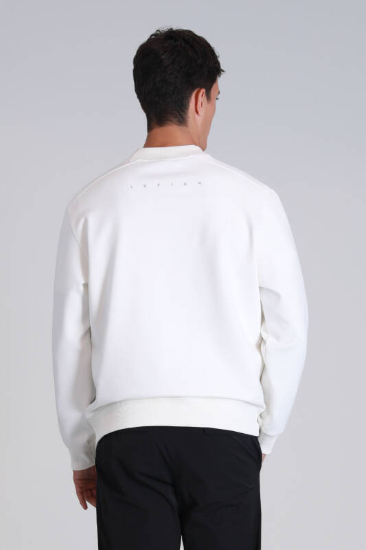 Luther Erkek Sweatshirt Kırık Beyaz - 6