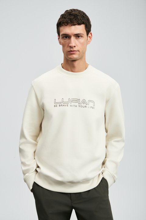 Luther Men's Sweatshirt Ecru - Lufian