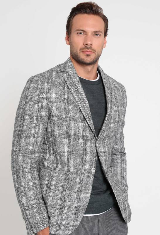 Lyon Spor Erkek Blazer Ceket Slim Fit Gri - 2