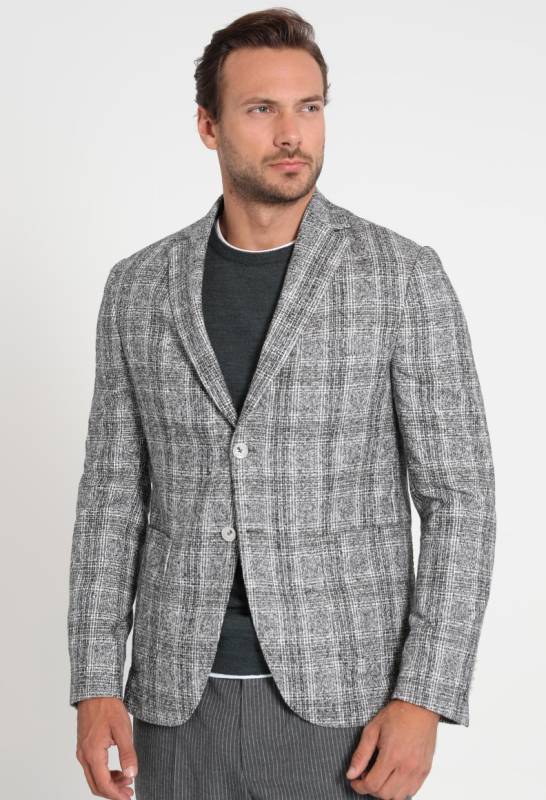 Lyon Spor Erkek Blazer Ceket Slim Fit Gri - 3