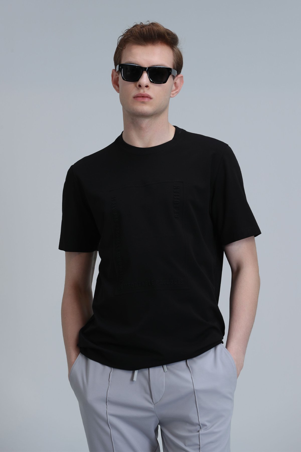 Mabel Modern Grafik T- Shirt Siyah - Lufian