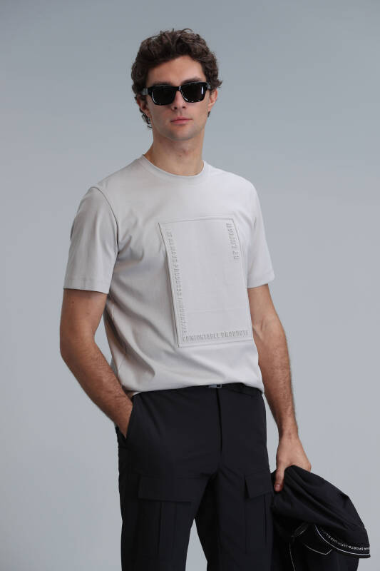 Mabel Modern Grafik T- Shirt Taş - 1