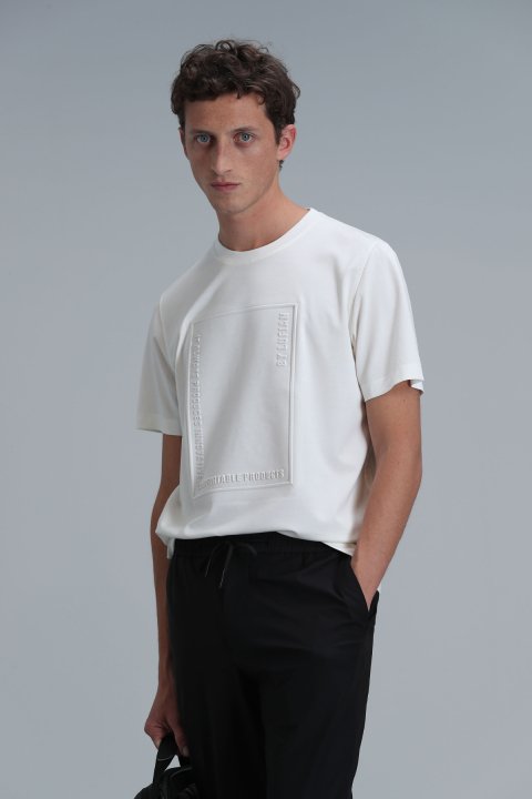Mabel Modern Graphic T-Shirt Off White - LUFIAN