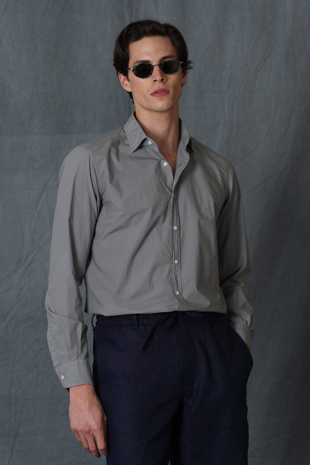 Makro Erkek Smart Gömlek Comfort Slim Fit Nefti Yeşil - Lufian