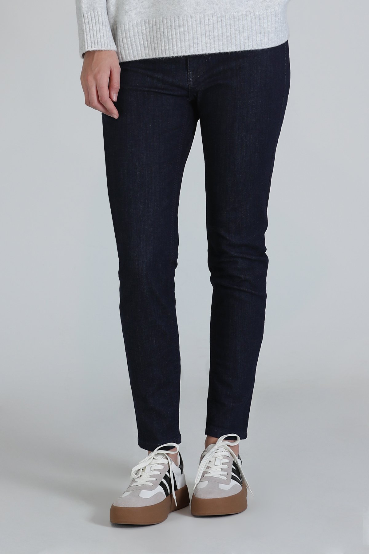 Male Women's Denim Skinny Fit Navy Blue - LUFIAN (1)