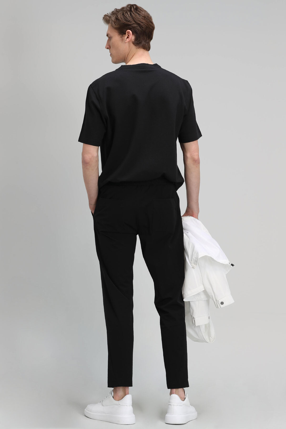 Manolo Spor Erkek Chino Pantolon Tailored Fit Siyah
