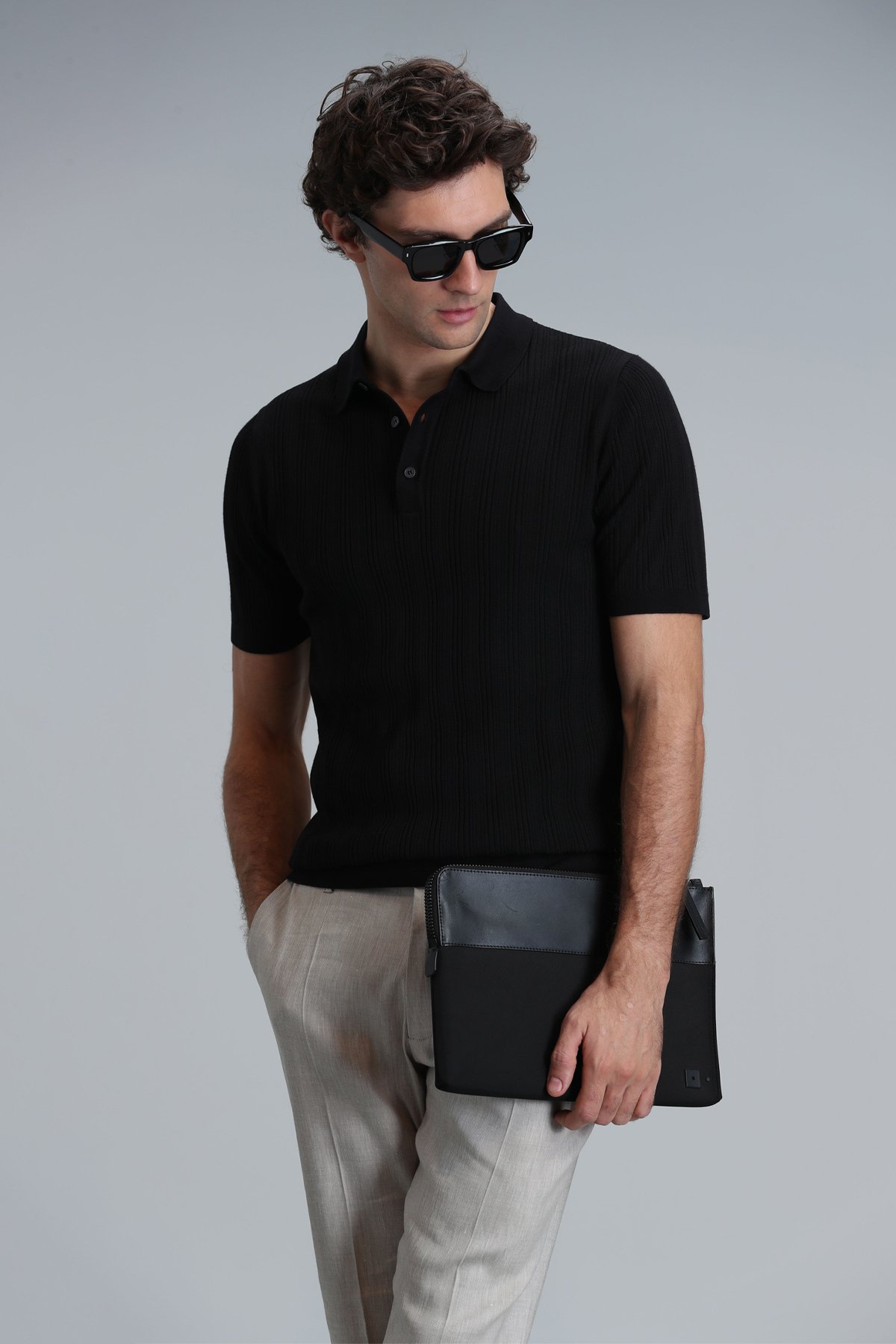 Marcel Erkek Kazak Siyah - Lufian