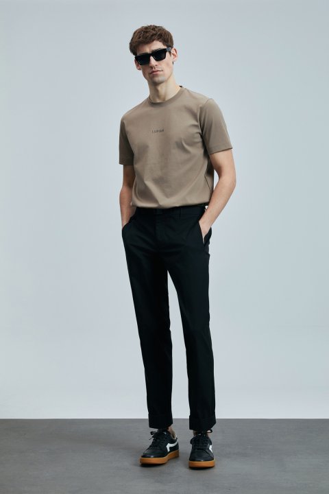 Marcus Modern Grafik T- Shirt Deve Tüyü - Lufian