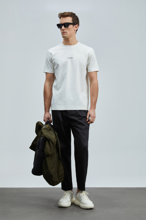 Marcus Modern Grafik T- Shirt Kırık Beyaz - Lufian (1)