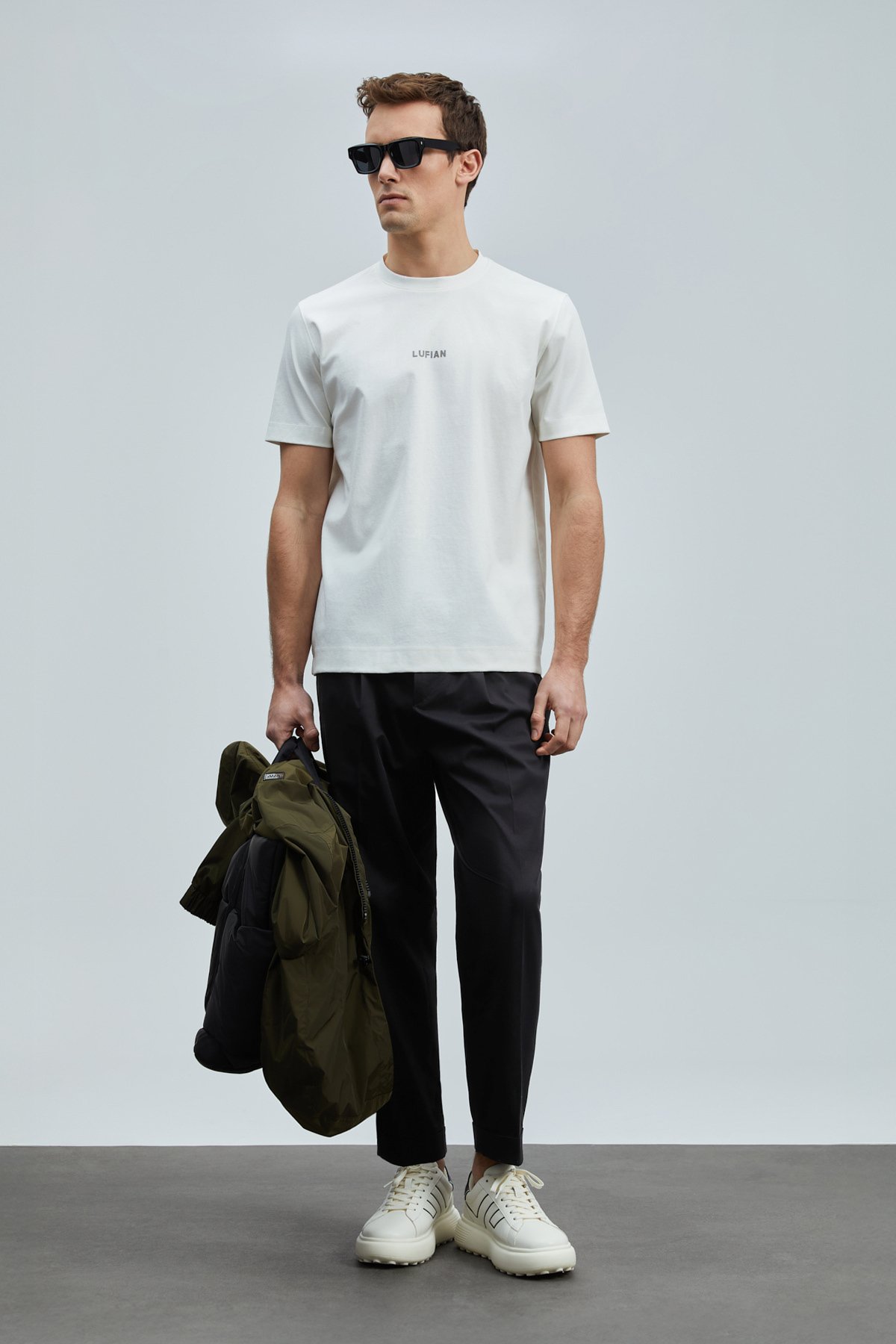 Marcus Modern Grafik T- Shirt Kırık Beyaz - Lufian (1)