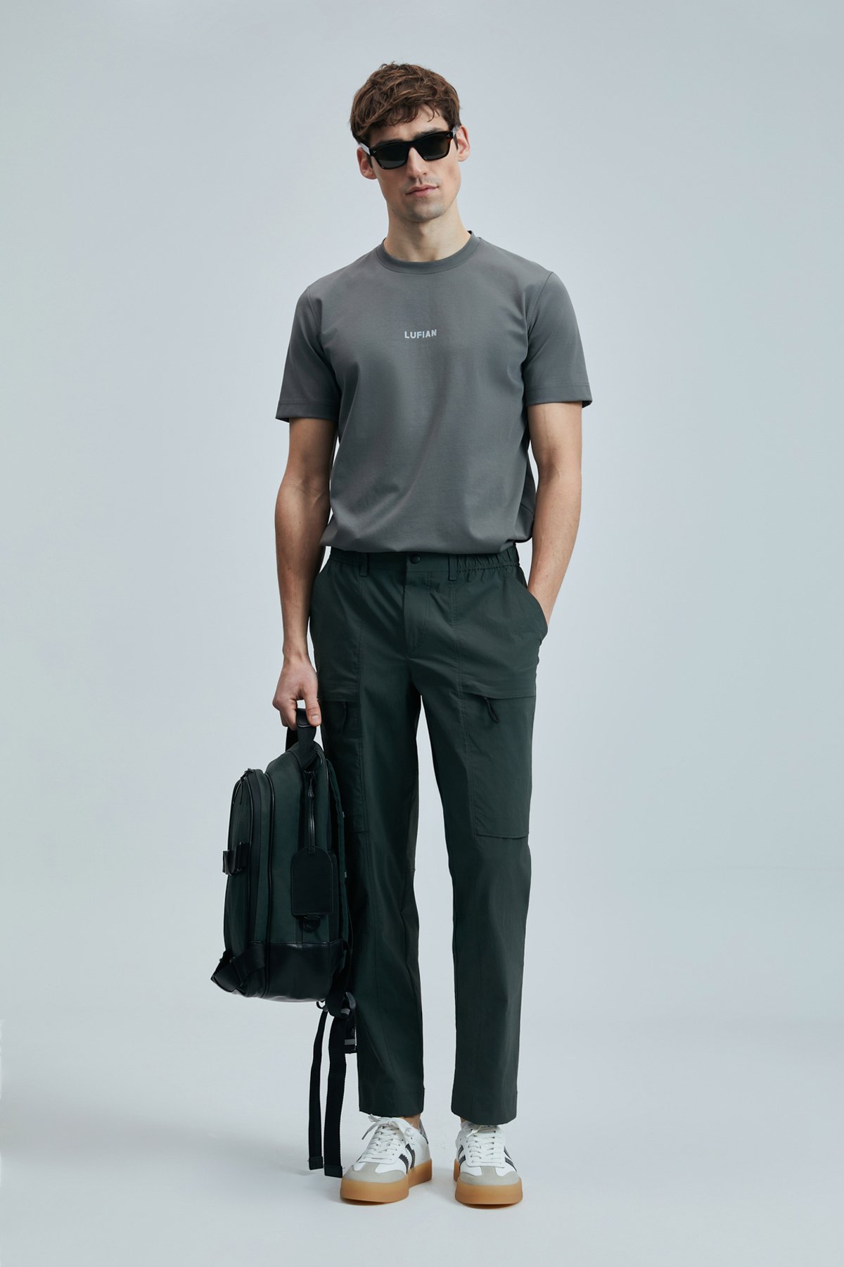 Marcus Modern Grafik T- Shirt Koyu Yeşil - Lufian