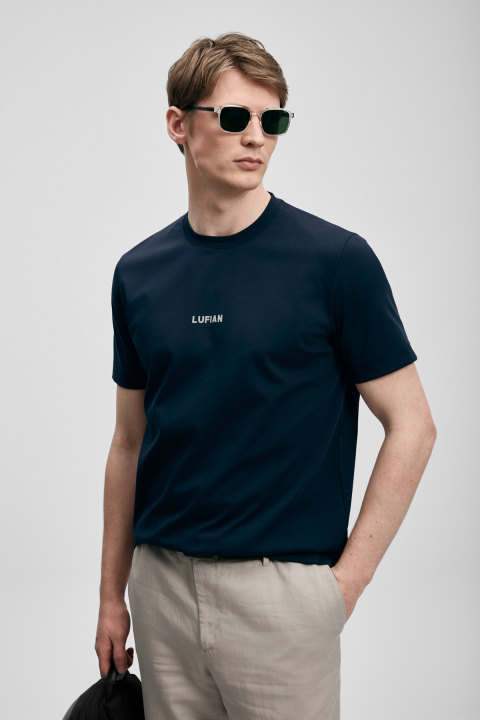 Marcus Modern Grafik T- Shirt Lacivert - Lufian (1)