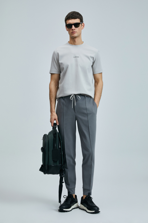 Marcus Modern Grafik T- Shirt Taş - Lufian