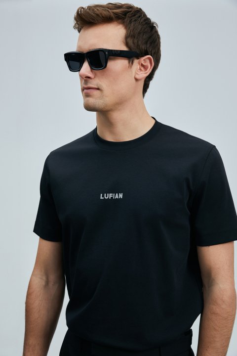 Marcus Modern Graphic T-Shirt Black - LUFIAN