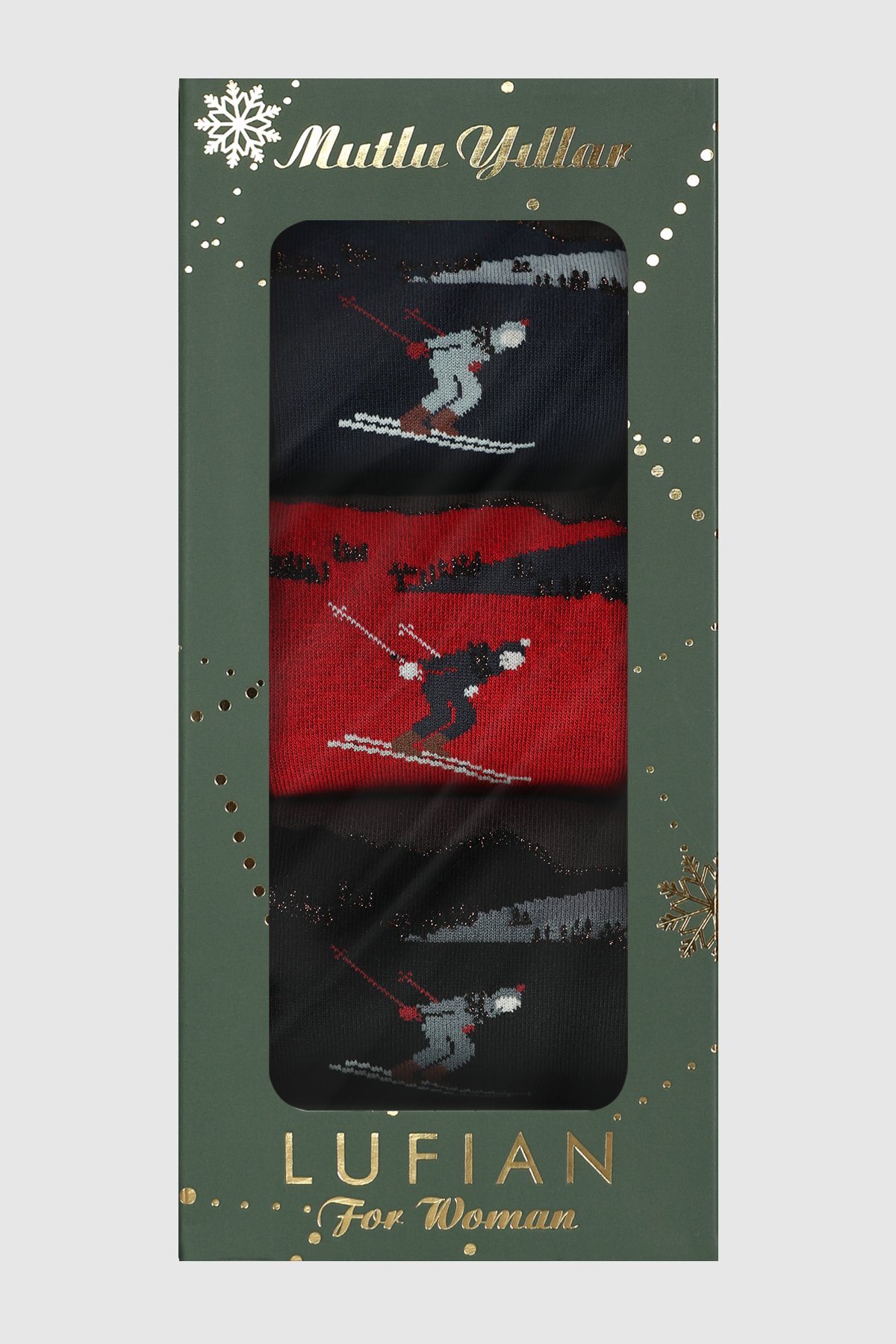 Marıa 3'lü Set Kadın Çorap Standart - Lufian