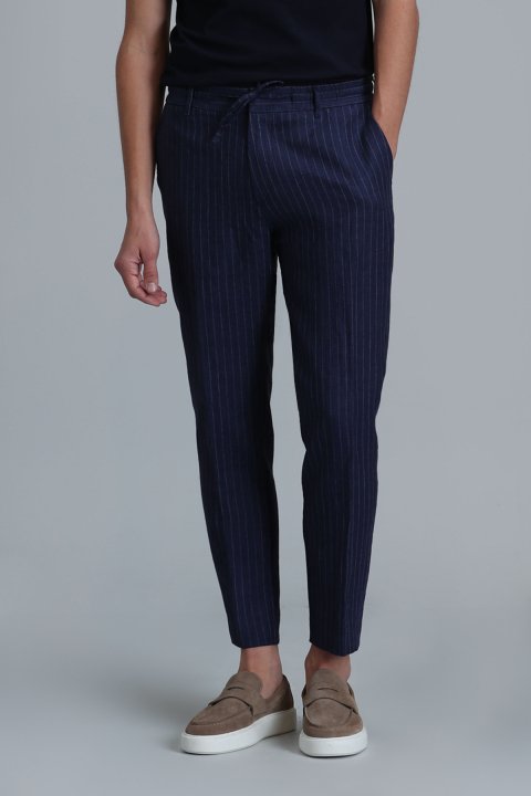 Marıo Smart Erkek Chino Pantolon Tailored Fit Lacivert - Lufian (1)