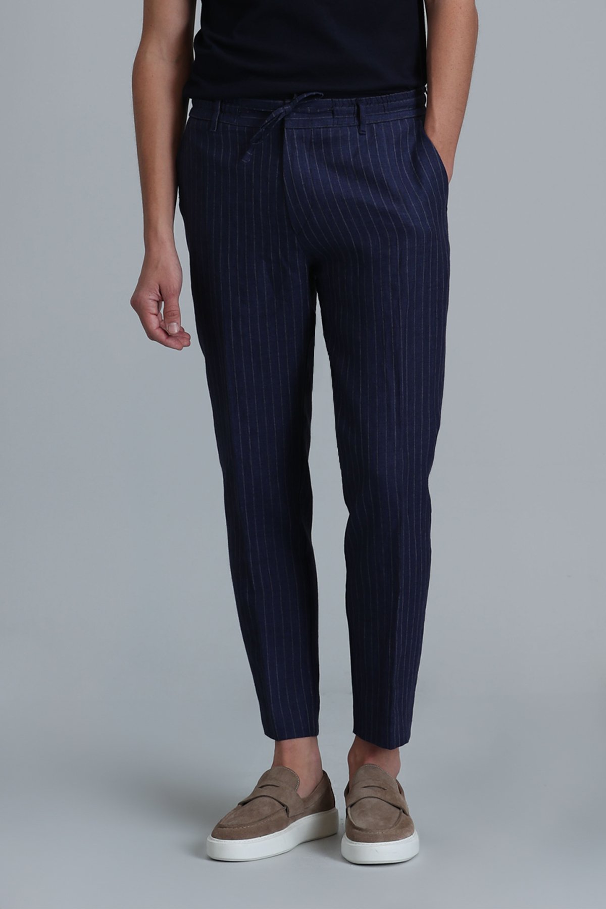 Marıo Smart Erkek Chino Pantolon Tailored Fit Lacivert - Lufian (1)