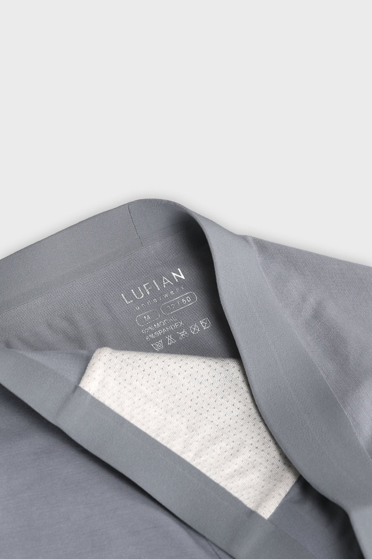 Mark 3 Adet Erkek Modal Dikişsiz Boxer Açık Gri - Lufian (1)