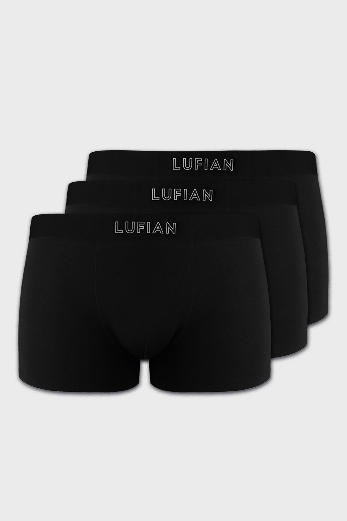 Mark 3 Adet Erkek Modal Boxer Siyah - Lufian