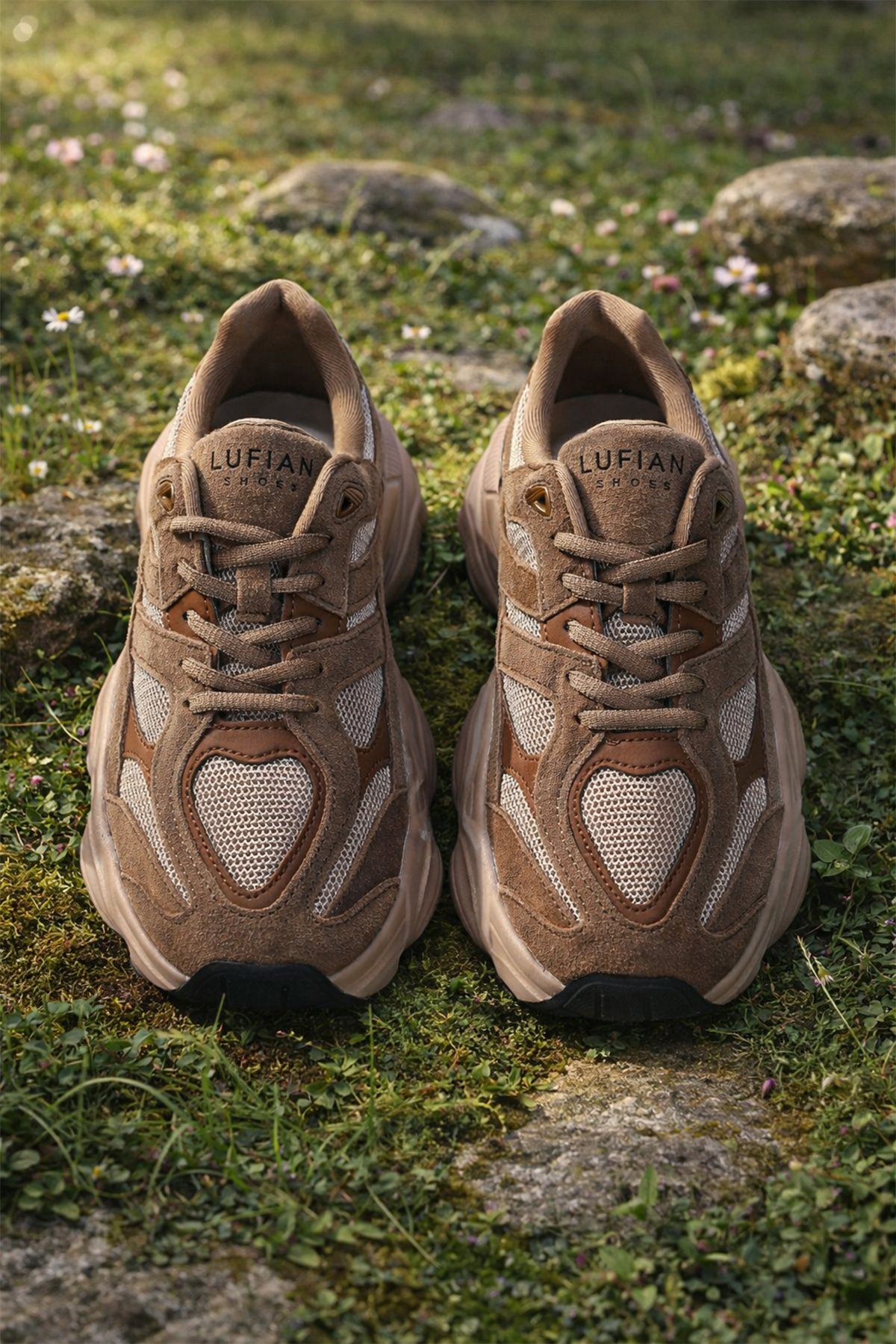 Mark Erkek Deri Sneaker Ayakkabı Kum