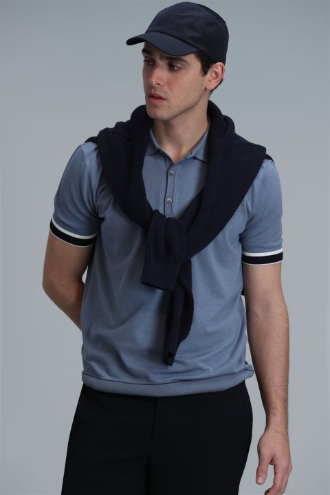 Mark Mens Sweater Dark Blue - Lufian