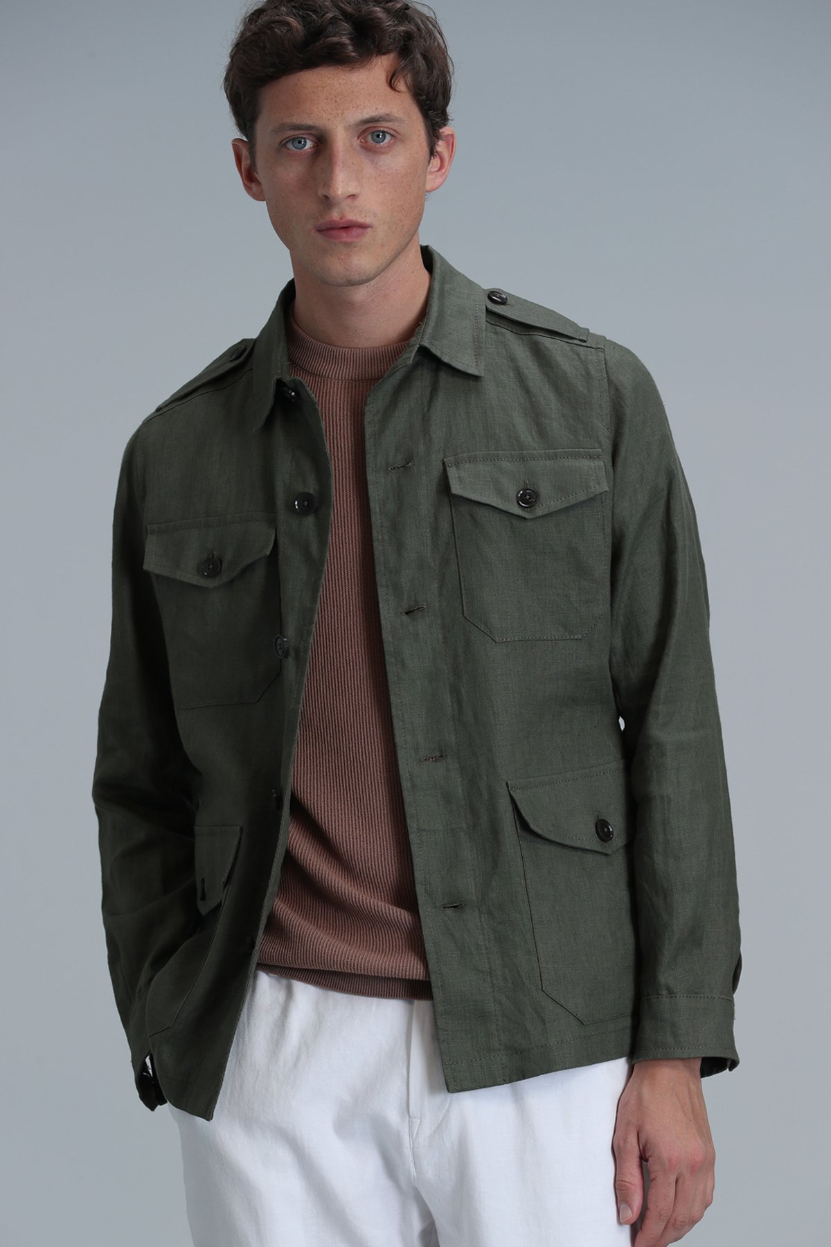 Mark Male Coat Khakı - Lufian
