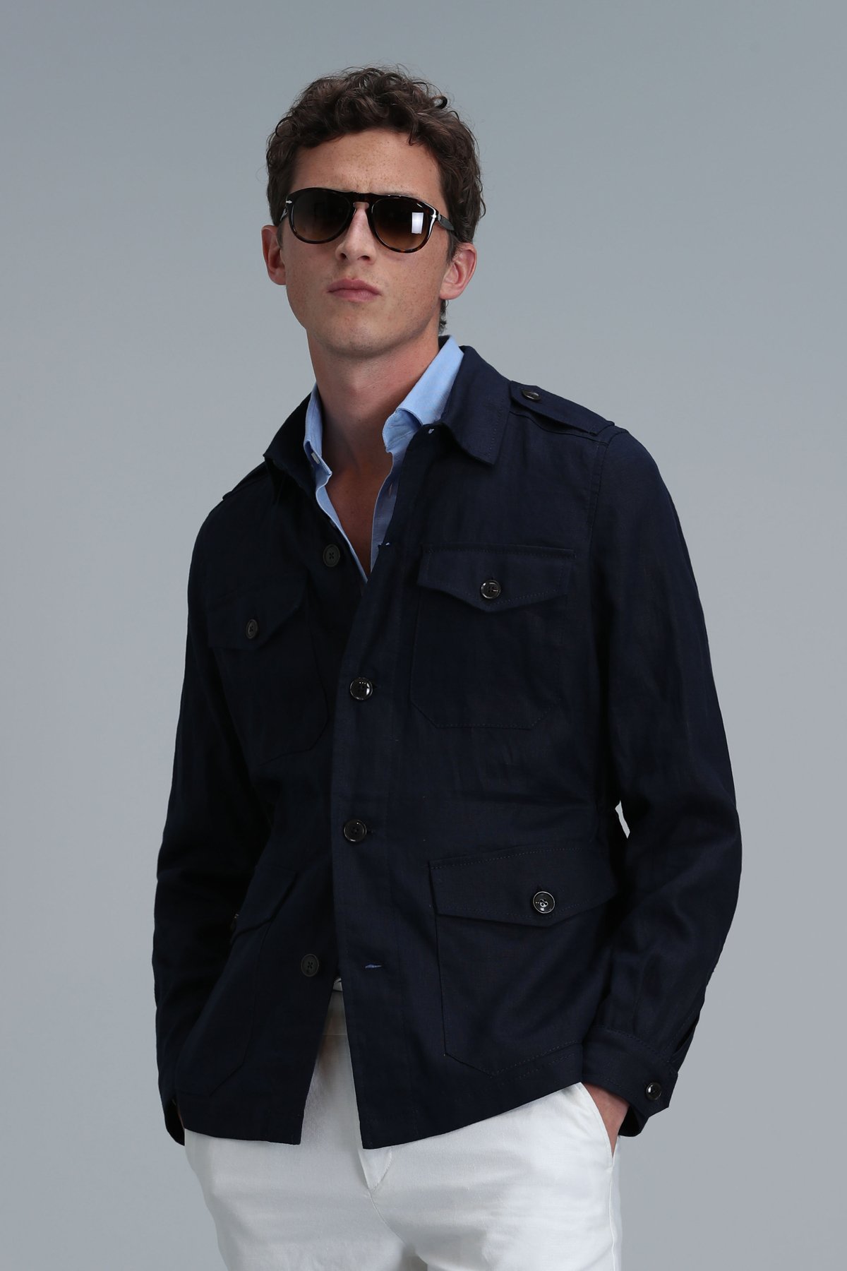 Mark Male Coat Navy - Lufian