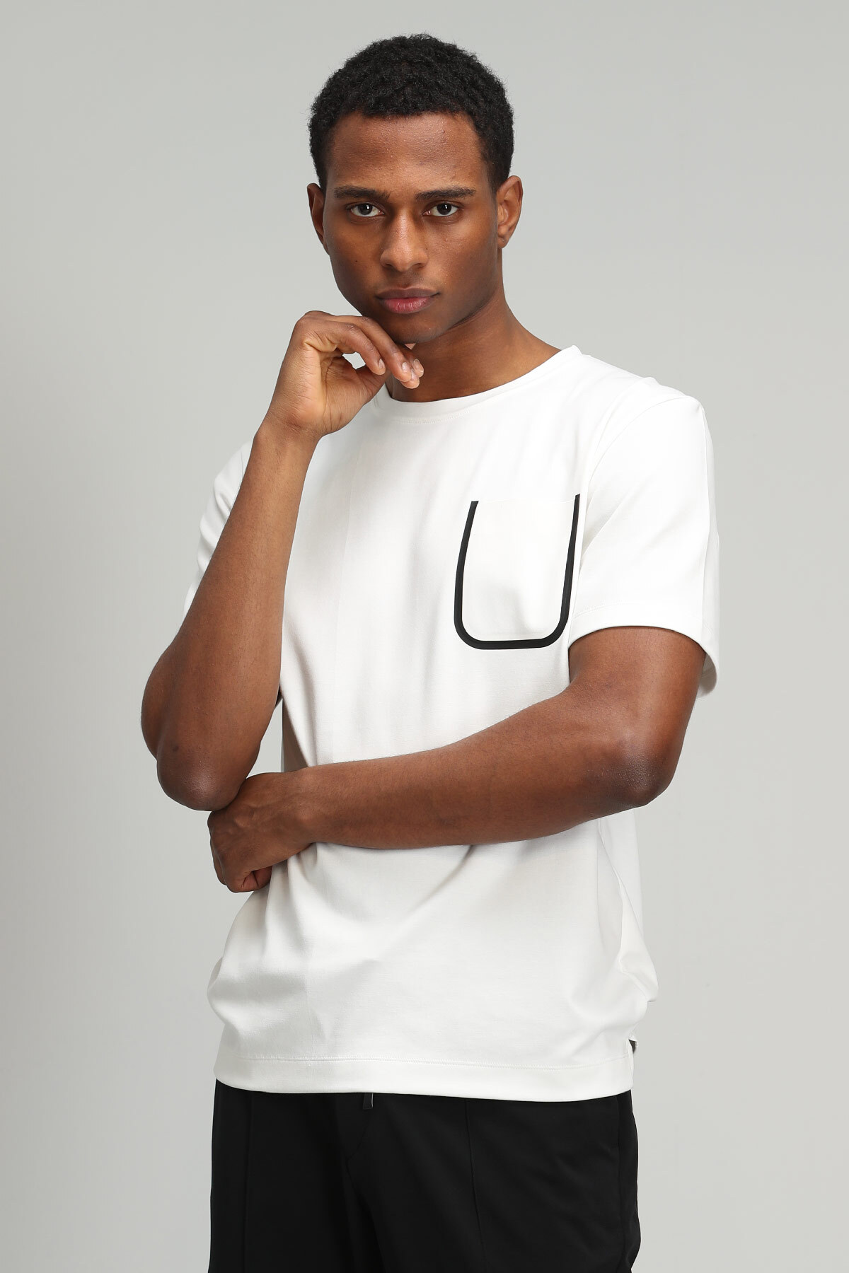 Marni Modern Grafik T- Shirt Kirik Beyaz