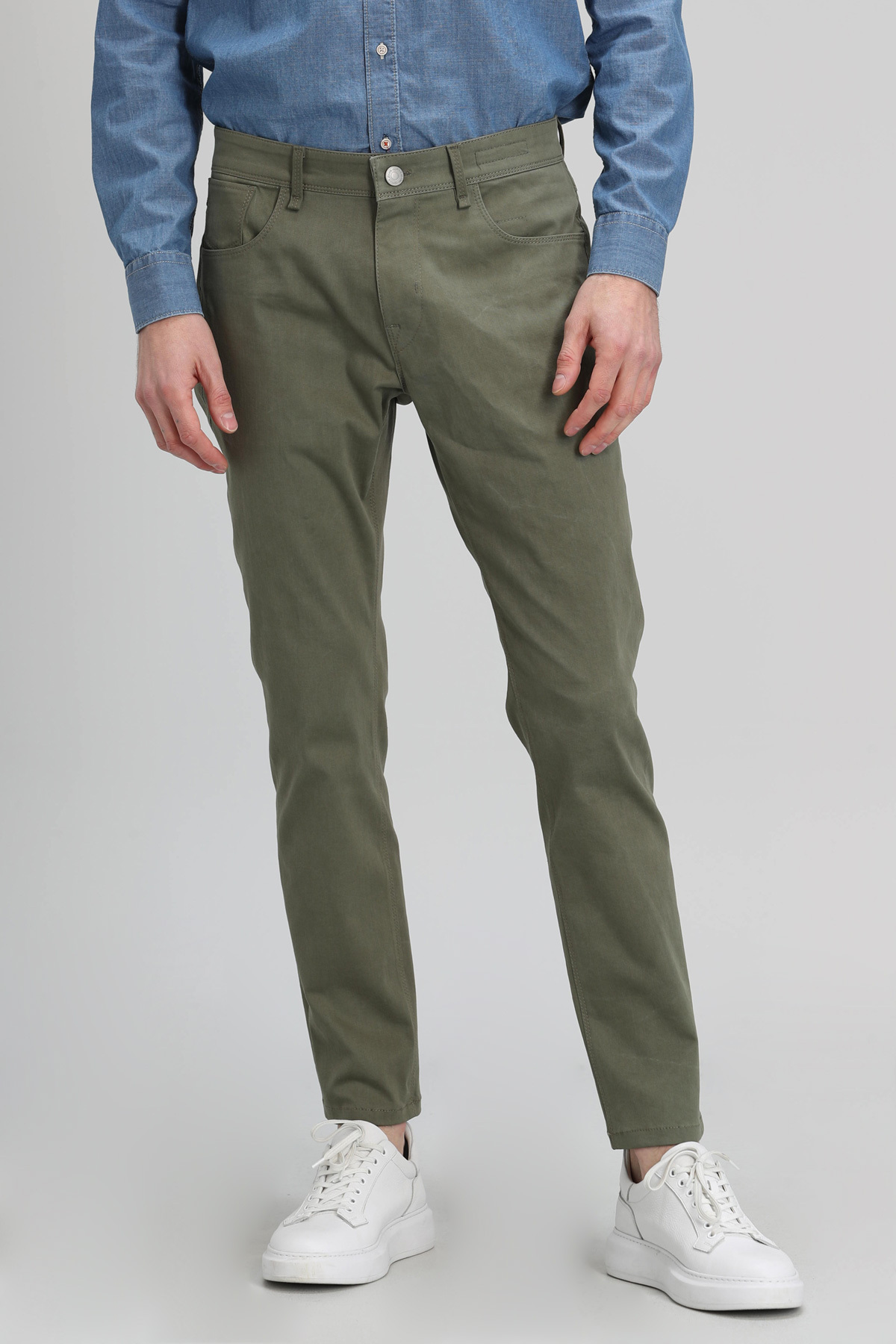 Marp Spor 5 Cep Erkek Pantolon Slim Fit Yeşil