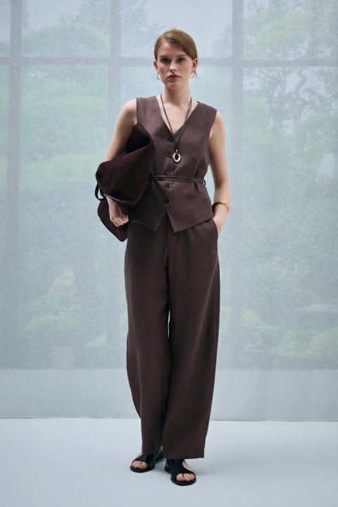 Marry Women's Blouse Vest Brown - Lufian (1)