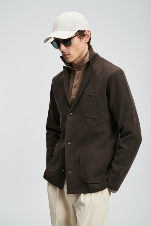 Mars Men's Cardigan Brown - Lufian (1)