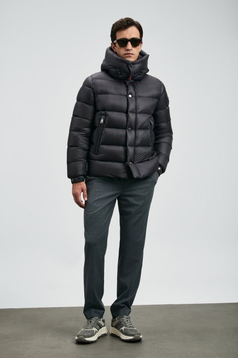 Marty Kaz Tüyü Erkek Mont Siyah - Lufian (1)