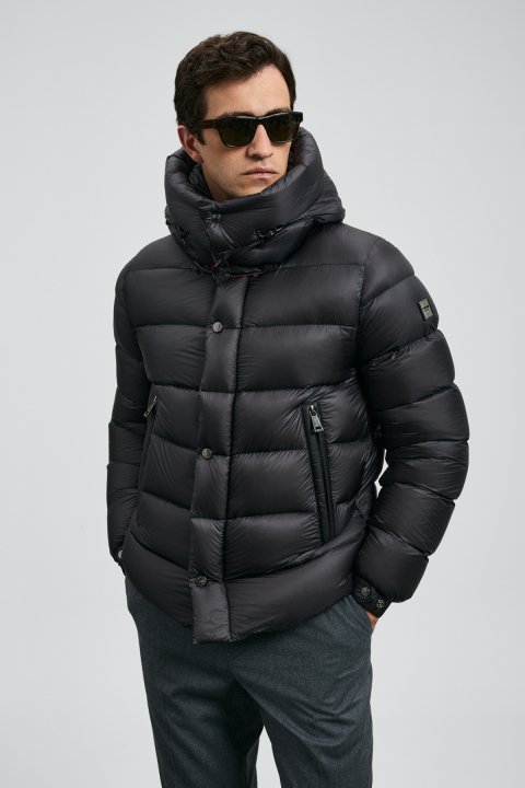 Marty Kaz Tüyü Erkek Mont Siyah - Lufian