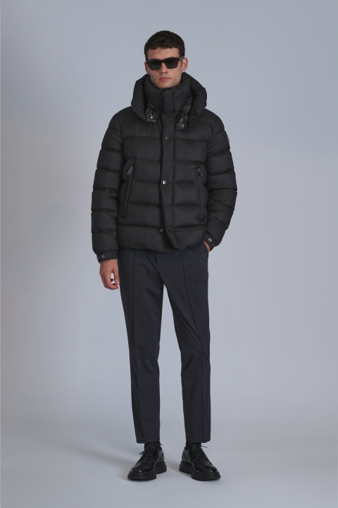 Marty Kaz Tüyü Erkek Mont Siyah - Lufian