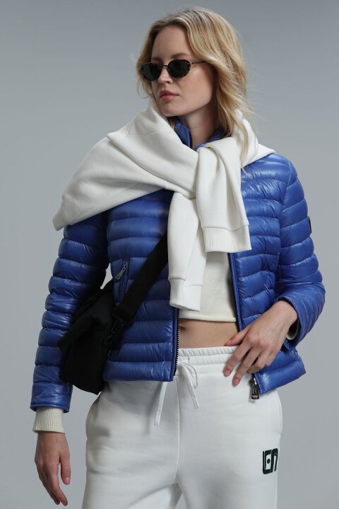 Mary Kaz Tüyü Kadın Mont Saks - Lufian