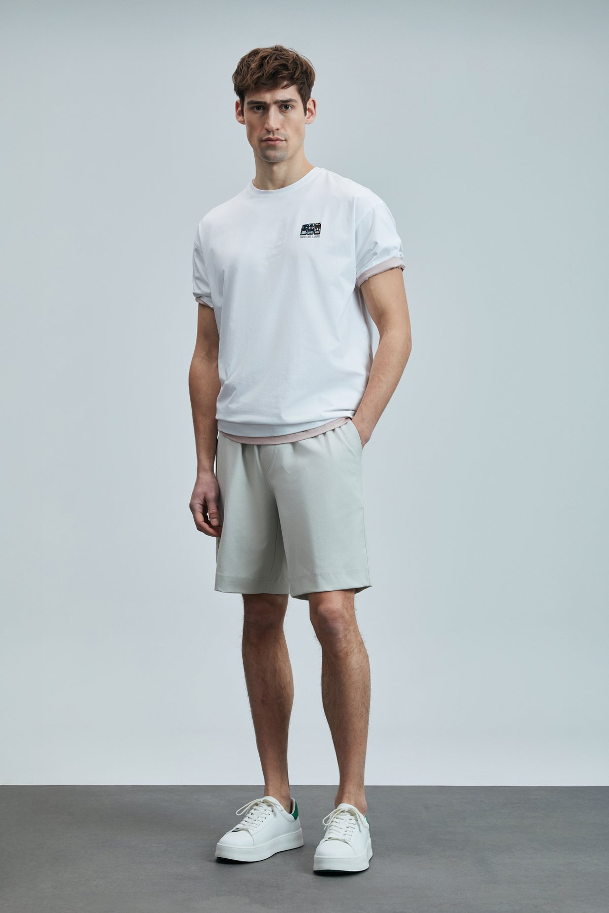 Mask Modern Grafik T- Shirt Beyaz - Lufian