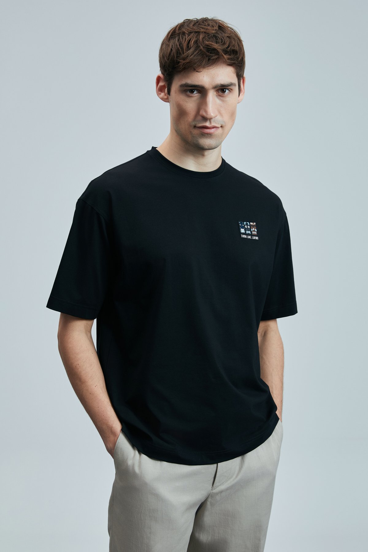 Mask Modern Grafik T- Shirt Siyah - Lufian (1)