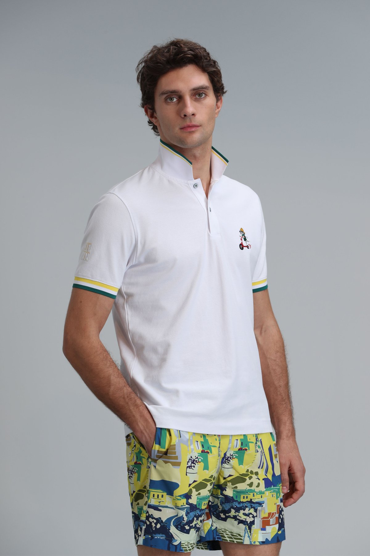 Match Smart Erkek Polo Tişört Beyaz - Lufian