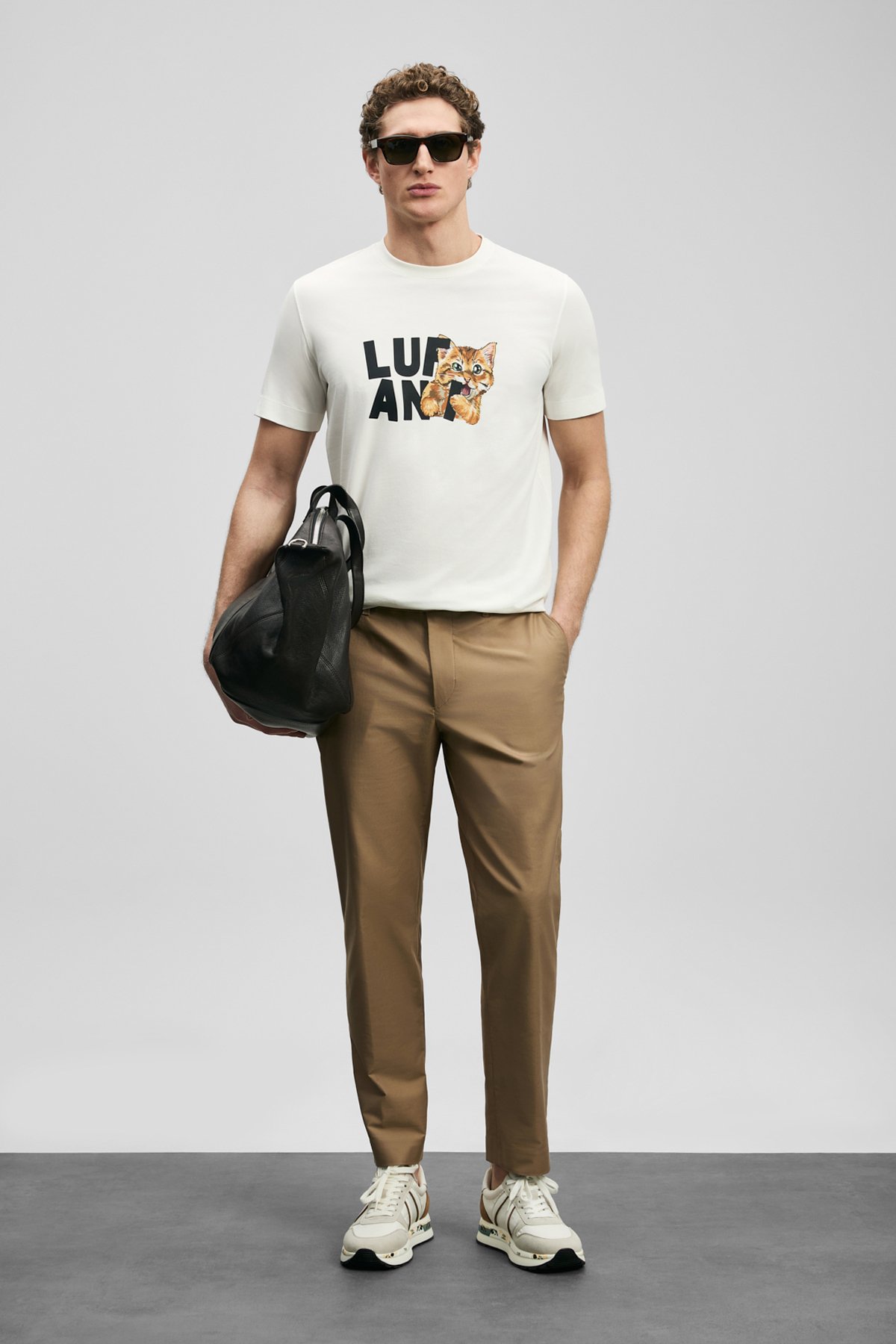 Smart Mens Chino Pants Slım Fıt Camel - Lufian