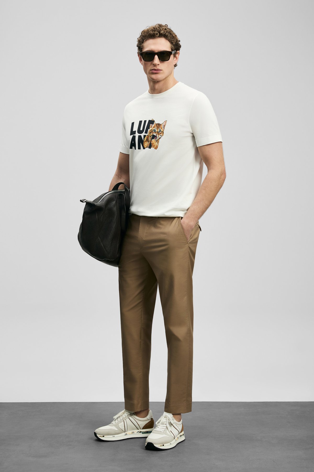 Smart Mens Chino Pants Slım Fıt Camel - Lufian