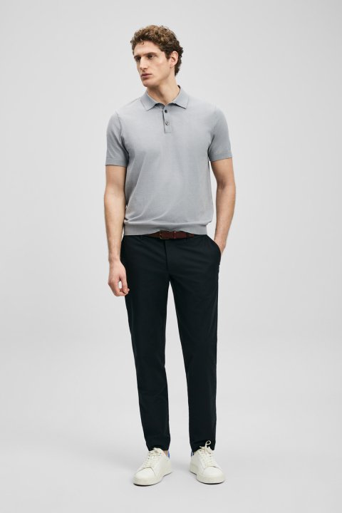 Mathias Smart Erkek Chino Pantolon Slim Fit Lacivert - Lufian