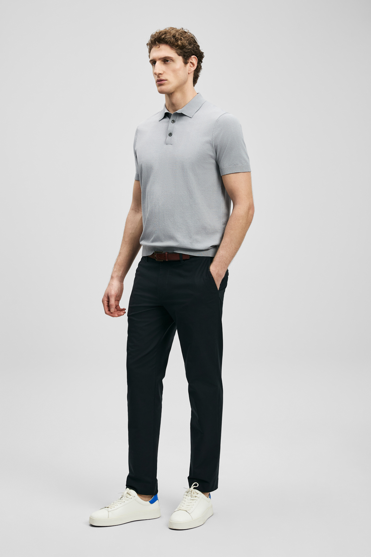 Smart Mens Chino Pants Slım Fıt Navy - Lufian