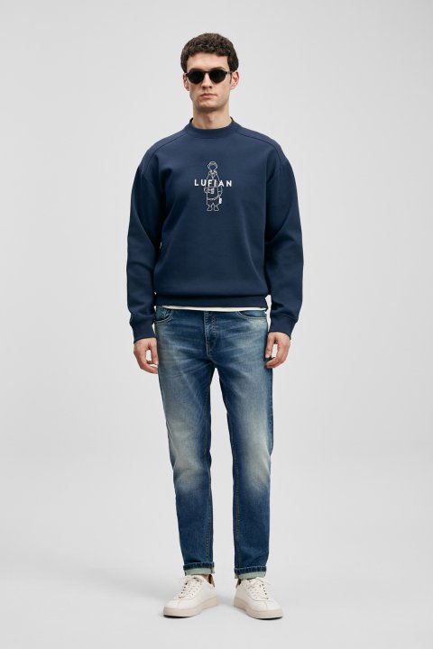 Max Smart Jeans Men's Trousers Slim Fit Blue - Lufian
