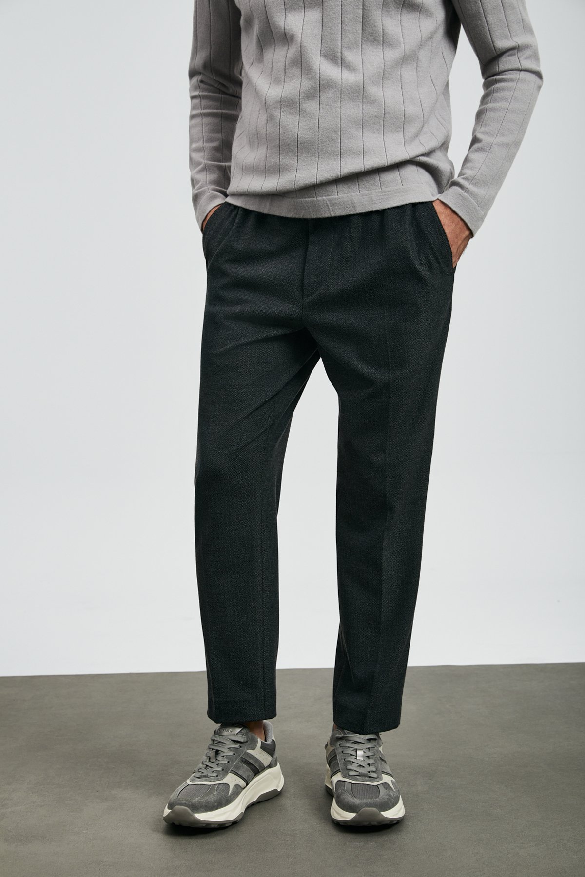 Maxıma Smart Erkek Chino Pantolon Slim Fit Antrasit - Lufian (1)