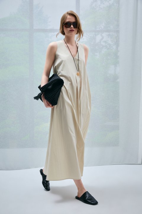 Maya Kadın Elbise Ekru - Lufian