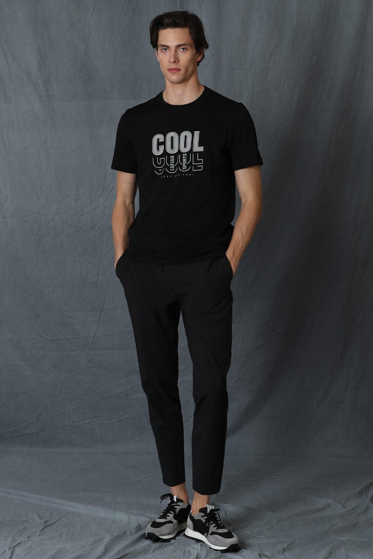 Maya Modern Grafik T- Shirt Siyah - Lufian (1)