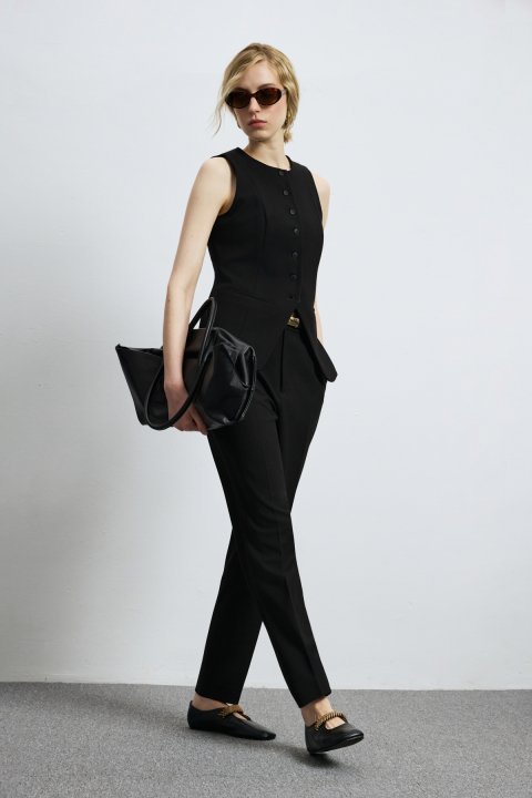 Women's Blouse Vest Black - LUFIAN
